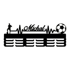 Holzmedaillenständer 55cm gemalt FUSSBALL