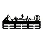 Holzmedaillehalter für Frauen bemalt 55cm SPARTANER BERGLAUF