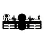 Drevený vešiak na medaily TRIFECTY pod sebou maľovaný 55cm