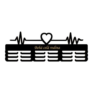 Holzmedaillenhalter PULZ, bemalt, 55 cm, mit Gravur