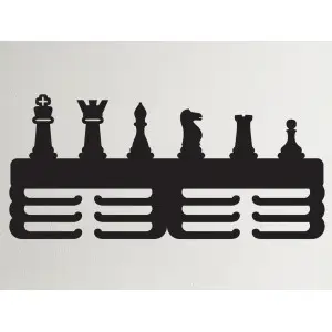 Wooden holder painted CHESS 45cm 2