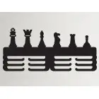 Wooden holder painted CHESS 45cm