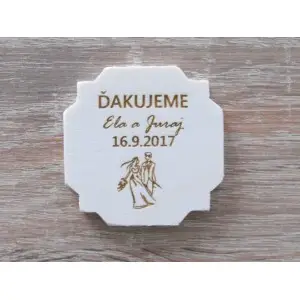 Svadobné magnetky C dívajúci sa do očí 5x5cm