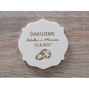 Svadobné magnetky E obrúčky 5,5x5,5cm