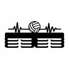 Drevený držiak maľovaný VOLEJBAL 45cm