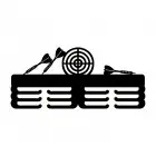 Drevený držiak maľovaný ŠÍPKY 45cm