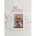 Drevený fotorámik darček pre bábätko