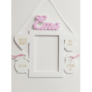 Wooden photo frame gift for baby 2