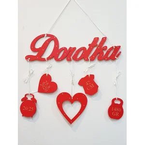 5 hanging wooden name hearts 2