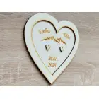 Hochzeitsteller für Eheringe mit den Namen der Berge