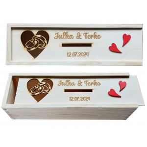 Hochzeitsbox mit schmaler Spitze Herr und Frau natur | LYMFY.sk | Hochzeitsverpackungen, Schachteln und Tabletts