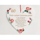 Wooden heart 30cm Anniversary + custom dedication