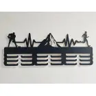 Holzmedaillenhaken gemalt 55cm EISHOCKEY BERG LAUFEN