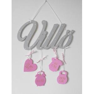 Gift for newborn baby color gray-pink 2