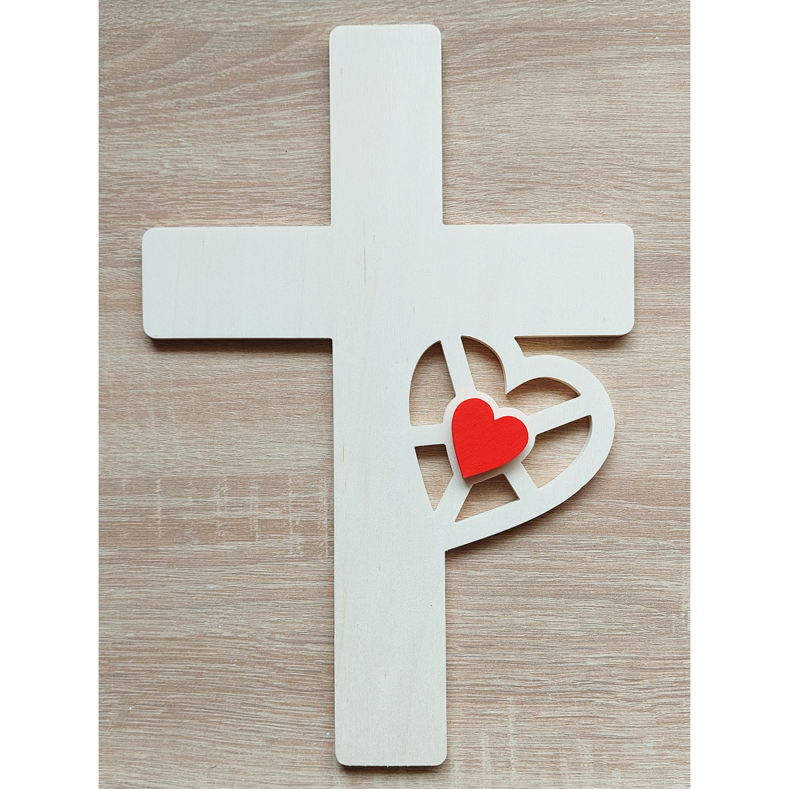 Cross on the wall with a heart 30 cm | LYMFY.sk | Earrings