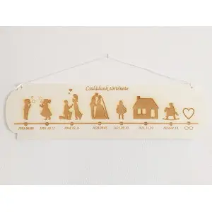 Wooden sign width 55cm Our family history 2