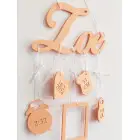 5 hanging accessories with the name color orange