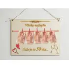 Was ist ein 50er Holzschild 30x22cm?