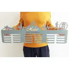 80cm drevený vešiak na medaile + maľovanie + meno + sivý