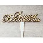 Stecken Sie den Firmungs-Sakrament-Topper auf den Kuchen, 15 cm lang