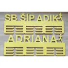 65cm holzmedaillenhalter - gelb