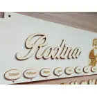 Wooden family calendar type A with inscription + your PHOTO