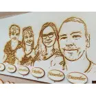 Wooden family calendar type A with inscription + your PHOTO