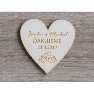 Svadobné magnetky B holubice 55x55x3mm