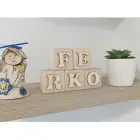 Large wooden blocks 5.5cm natural with name
