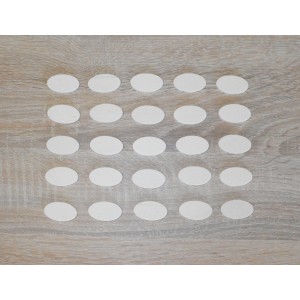 Ausschnitte von ovalen Erweiterungen mit klaren Kanten für den Familienkalender