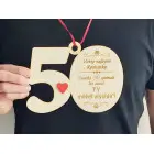 Narodeninová medaila v tvare čísla 50 šírka 20cm