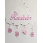 Name auf der Wolke mit Geburtsdaten 50cm