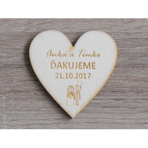 Hochzeitsmagneten B Ehepaar 55x55x3mm