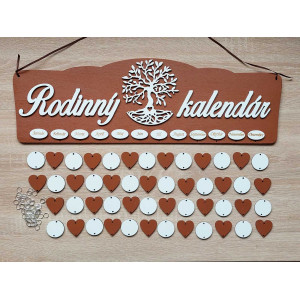 Family painted calendar TREE chocolate flavoured