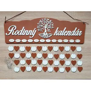 Family painted calendar TREE chocolate flavoured