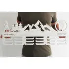 65 cm langer Garderobenständer Weiß Patina - Nordic Walking