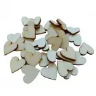 Wooden natural hearts 2cm (pack of 100)