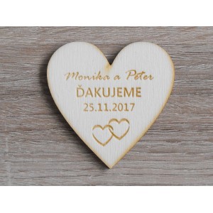 Hochzeitsmagnete B Herz 55x55x3mm