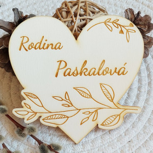 Moderne Türschild Herz 120mm