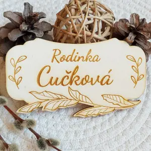 Nová menovka na dvere s listami 130mm