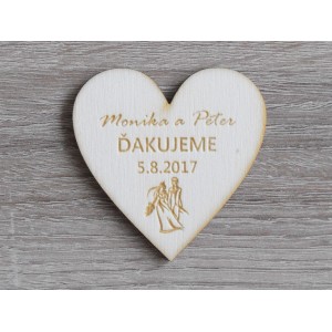 Hochzeitsmagneten B Ehepaar schaut sich in die Augen 55x55x3mm