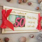 Holzgeldtasche 50 Sieht nicht so viel aus 20x10cm