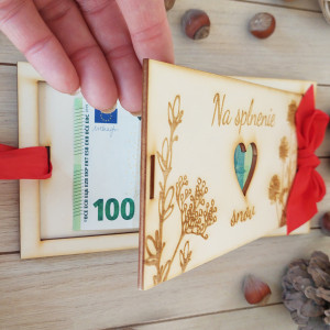 Holzverpackung für Geld, um Träume zu erfüllen, 20x10cm 2