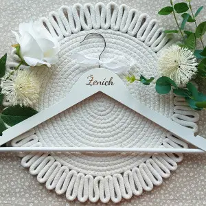 Wedding coat rack Groom WHITE