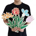 Thank you flower with a message Snowflake 40cm