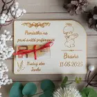 Pamiatka na "Prvé sväté prijímanie" drevená obálka 17cm