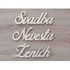 Ženích Svadba Nevesta set 50x145mm