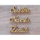 Aufschriften Bräutigam Hochzeit Braut-Set 20x60mm