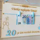 Geburtstagsgeschenk Holz Startbrett 30x22cm