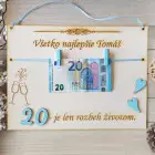 Darček na narodeniny drevená tabuľka na rozbeh 30x22cm